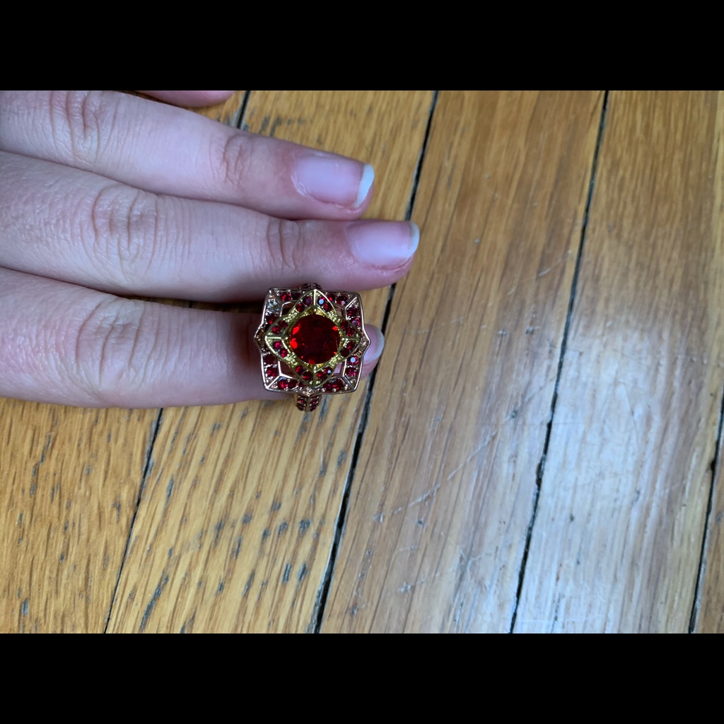 Lovely Costume Ruby Ring